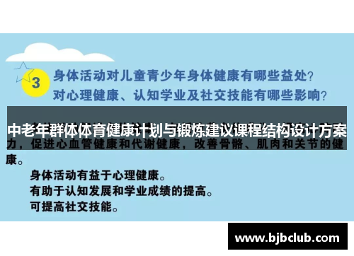 中老年群体体育健康计划与锻炼建议课程结构设计方案